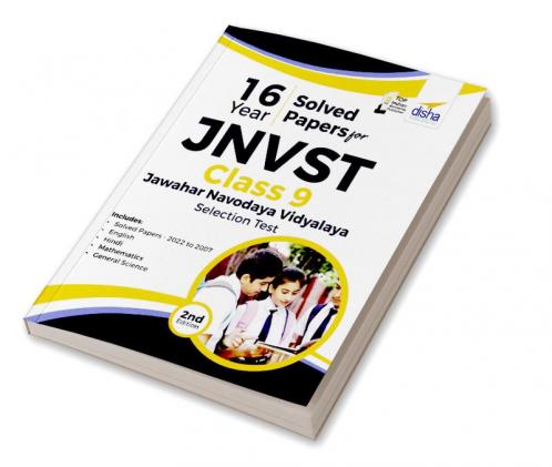 16 Year Solved Papers for JNVST Class 9 Jawahar Navodaya Vidyalaya Selection Test - 2nd Edition