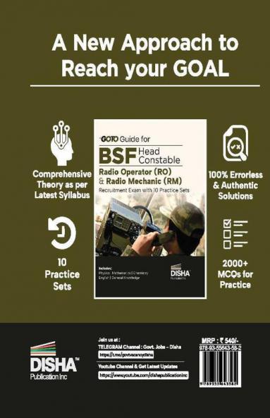 Go To Guide for BSF Head Constable Radio Operator (RO) & Radio Mechanic (RM) Recruitment Exam with 10 Practice Sets