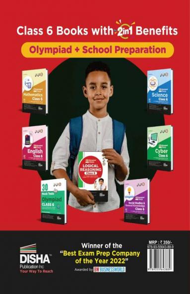 Olympiad Champs Logical Reasoning Class 6 with Chapter-wise Previous 5 Year (2018 - 2022) Questions | Complete Prep Guide with Theory PYQs Past & Practice Exercise |