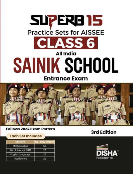 SuperB 15 Practice Sets for AISSEE Class 6 All India SAINIK School Entrance Exam 3rd Edition