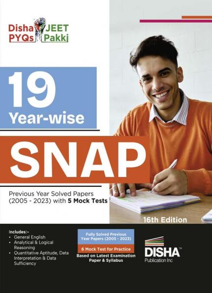 19 Year-wise SNAP Previous Year Solved Papers (2005 - 2023) with 5 Mock Tests 16th Edition | PYQs Question Bank | Quantitative Aptitude Verbal Ability Reading Comprehension & Reasoning