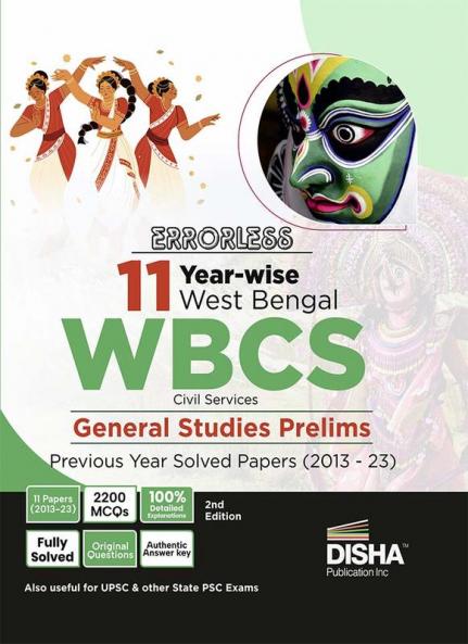 Errorless 11 Year-wise WBCS West Bengal Civil Services General Studies Prelims Previous Year Solved Papers (2010 - 23) 2nd Edition | WBPSC