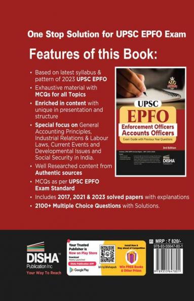 UPSC EPFO (Enforcement Officers/ Accounts Officers) Exam Guide with Previous Year Questions 3rd Edition