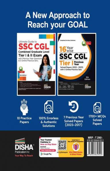 Target SSC CGL Prelims Tier I Exam - 10 Practice Sets with 7 Previous Year-wis e Solved Papers (2023 - 2017) 2nd Edition| Combined Graduate Level | PYQs Question Bank