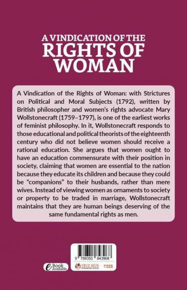 A Vindication Of The Rights Of Woman