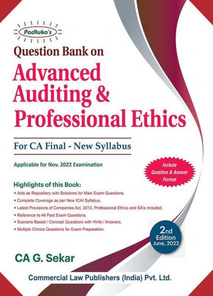Question Bank on Advanced Auditing and Professional Ethics