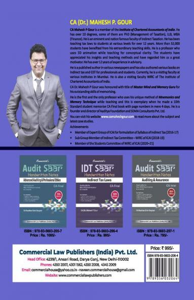 IDT SAAR (indirect Tax Law)