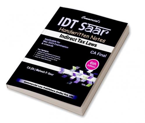 IDT SAAR (indirect Tax Law)