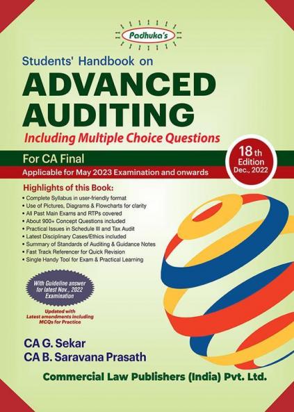 STUDENTS' HANDBOOK ON ADVANCE AUDITING