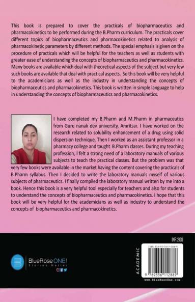 Practical guide of biopharmaceutics and pharmacokinetics for B.pharm students
