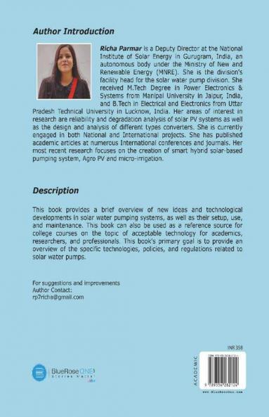Solar Water Pumping System: Fundamentals and Design