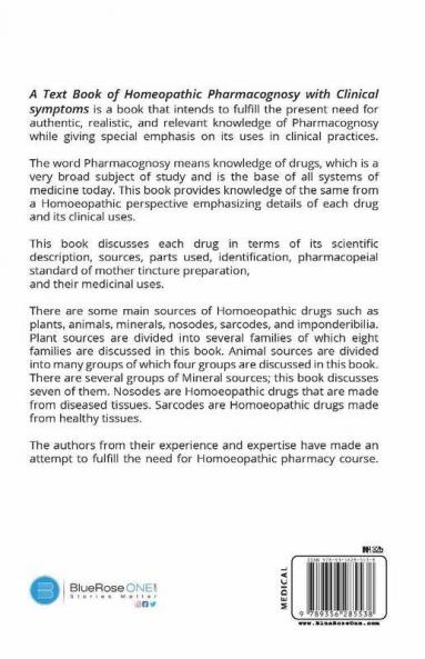 Text Book of Homoeopathic Pharmacognosy (With Clinical Symptoms)