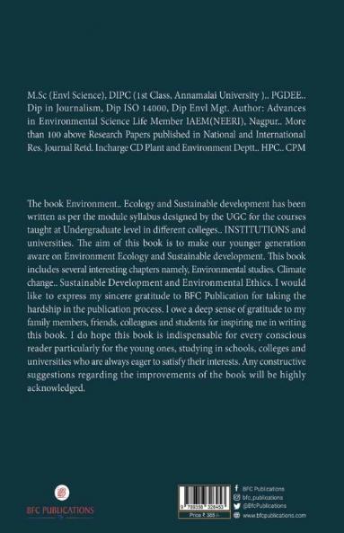 Environment Ecology And Sustainable Development