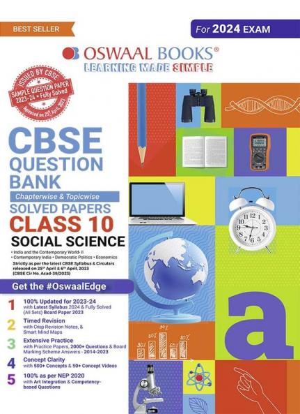 Oswaal CBSE Chapterwise & Topicwise Question Bank Class 10 Social Science Book (For 2023-24 Exam)