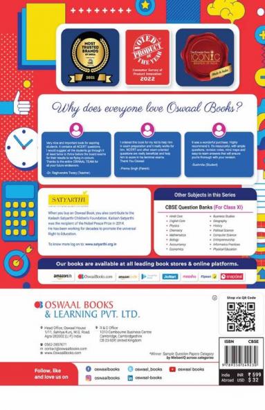 Oswaal CBSE Chapterwise & Topicwise Question Bank Class 11 Applied Mathematics Book (For 2023-24 Exam)