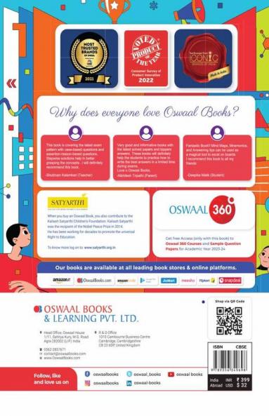 Oswaal CBSE Chapterwise Solved Papers 2023-2014 Psychology Class 12th (2024 Exam)