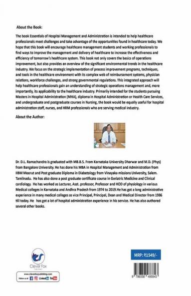ESSENTIALS OF HOSPITAL MANAGEMENT AND ADMINISTRATION
