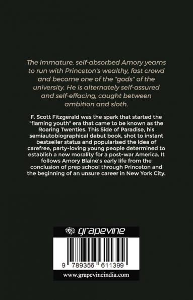 This Side of Paradise by F. Scott Fitzgerald: A Jazz Age Classic of Love Ambition and SelfDiscovery (Grapevine Edition)