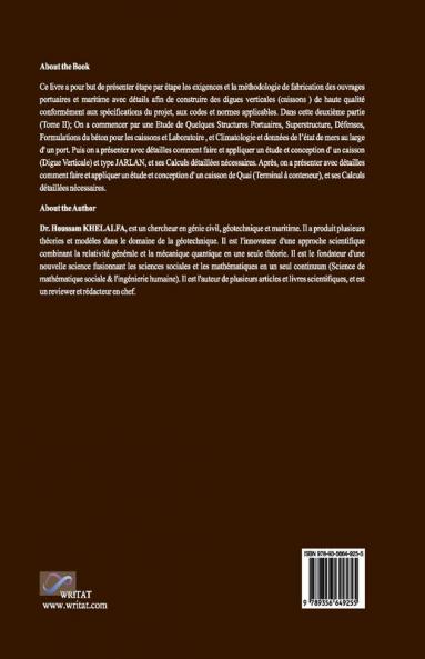 Méthodologie de fabrication des structures portuaires (Tome II)