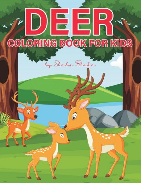 Deer Coloring Book for Kids Ages 4-8