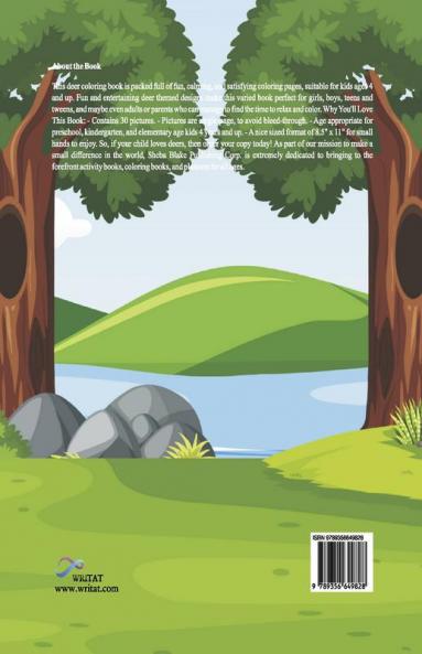 Deer Coloring Book for Kids Ages 4-8