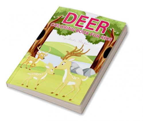 Deer Coloring Book for Kids Ages 4-8