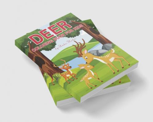 Deer Coloring Book for Kids Ages 4-8