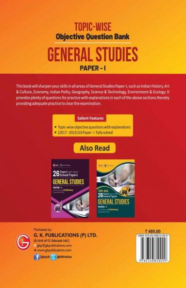 UPSC 2023 : General Studies Paper I : Topic-Wise Objective Question Bank by Access