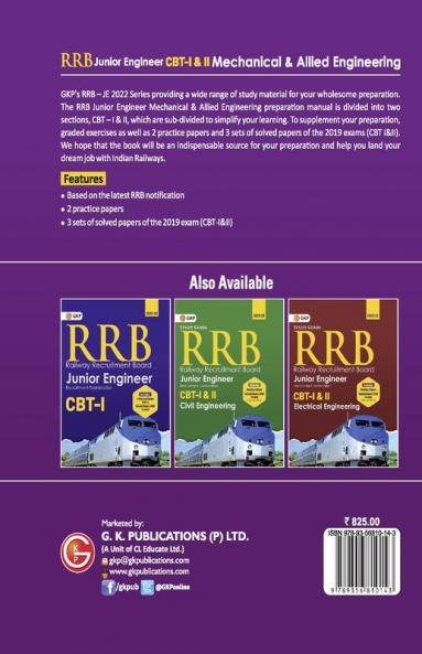 RRB 2022-23 - Junior Engineer CBT -I & II - Mechanical & Allied Engineering - Guide by GKP
