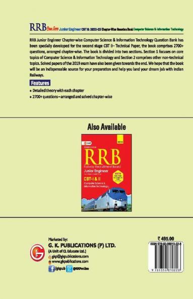 RRB Prime Series 2022-23 : Junior Engineer CBT 2 - Chapterwise Question Bank - Computer Science & Information Technology by GKP