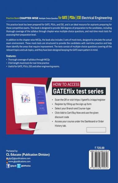 Practice Book Electrical Engineering - Chapter-Wise Multiple Choice Questions for GATE PSUs and ESE