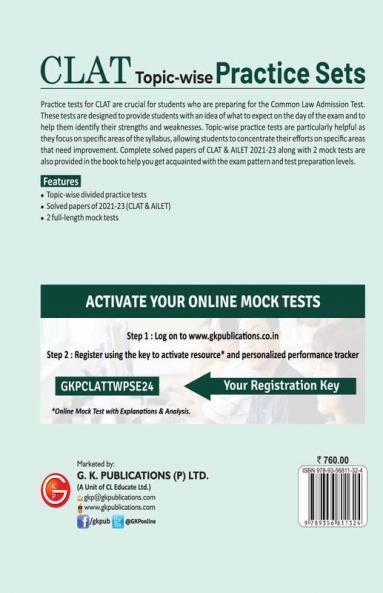 CLAT 2023 Topic-Wise Practice Sets