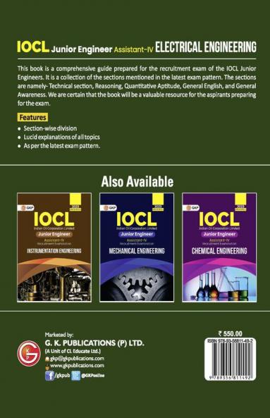 IOCL 2023 Junior Engineer Assistant IV - Electrical Engineering