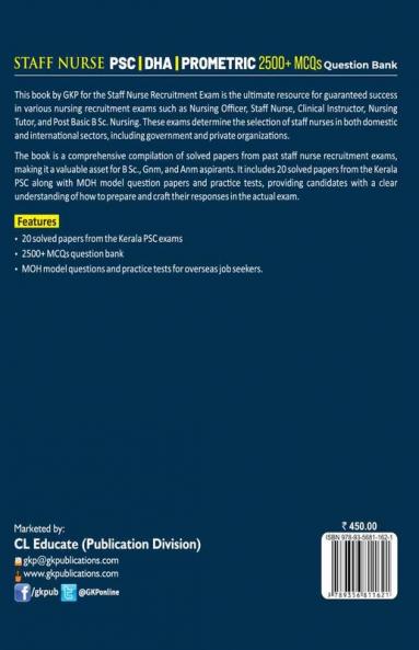 Staff Nurse - PSC Question Bank by Sreedevi Santhosh Sreenandhanam