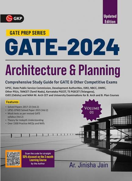 GATE 2024 Architecture & Planning Vol 1 - Guide by Ar. Jinisha Jain