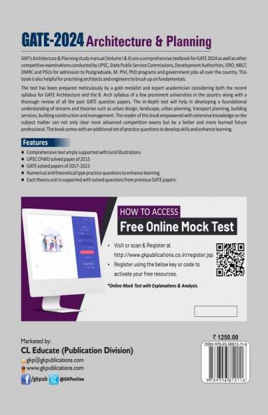 GATE 2024 Architecture & Planning Vol 1 - Guide by Ar. Jinisha Jain