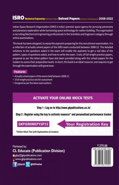 ISRO 2023: Mechanical Engineering - Previous Years' Solved Papers (Exams held between 2008 to 2022) by GKP