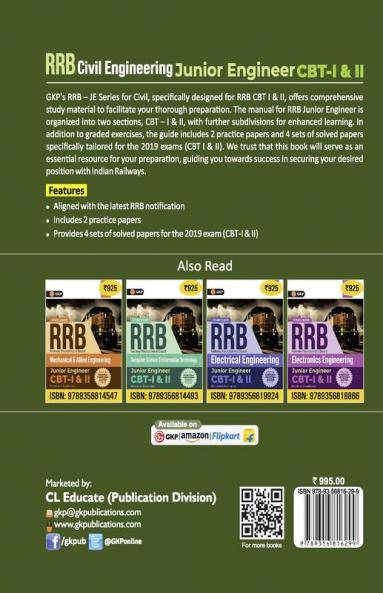 GKP RRB 2024-25 Junior Engineer CBTt-I And II: Civil Engineering Guide