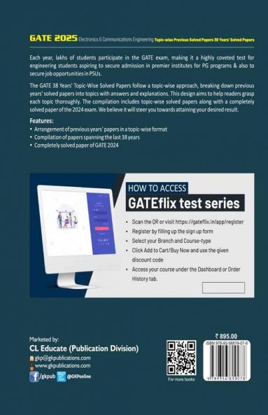 GKP GATE 2025 : Electronics & Communication Engineering - 38 Years' Topic-wise Previous Solved Papers