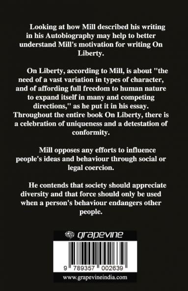 John Stuart Mill: Autobiography Essay on liberty