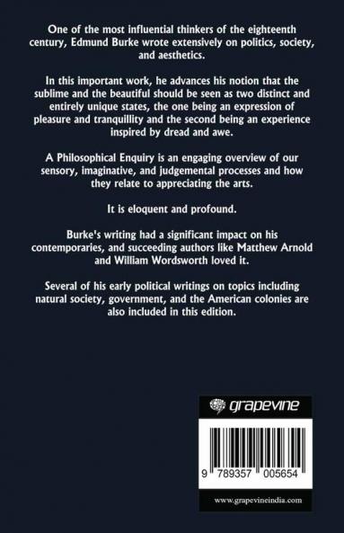 A Philosophical Enquiry into the Sublime and Beautiful: And Other Pre-Revolutionary Writings
