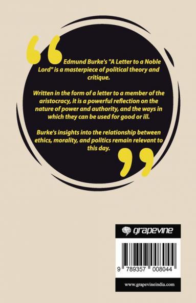 A Letter to a noble lord