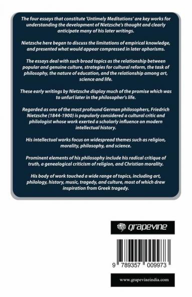 Untimely Meditations: Or Thoughts Out of Season