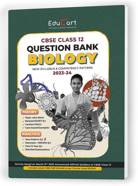 (OLD) Educart CBSE BIOLOGY Chapterwise Question Bank Class 12 (with Solved Papers) for 2023-2024
