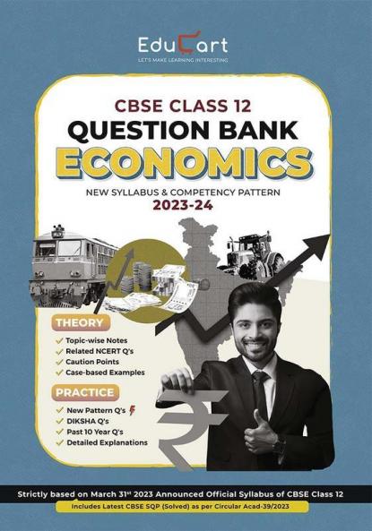 Educart CBSE ECONOMICS Chapterwise Question Bank Class 12 (with Solved Papers) for 2023-2024