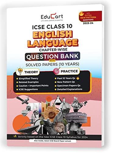 (OLD) Educart ICSE Class 10 Question Bank 2024 ENGLISH LANGUAGE including Solved Paper (2023-24 Exam)