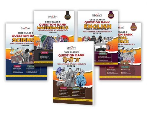 (OLD) Educart CBSE Class 9 Question Bank SCIENCE MATHS SOCIAL SCIENCE ENGLISH & HINDI A For 2023-2024 (Combo of 5 Books)