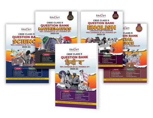 (OLD) Educart CBSE Class 9 Question Bank SCIENCE MATHS SOCIAL SCIENCE ENGLISH & HINDI B For 2023-2024 (Combo of 5 Books)