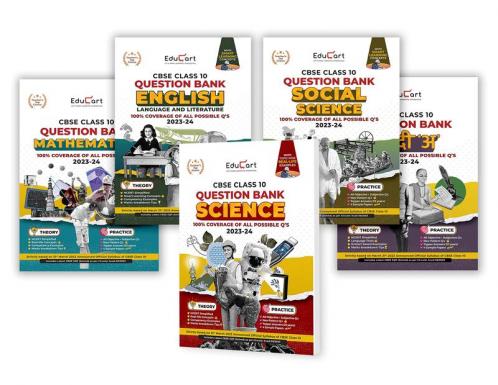 (OLD) Educart CBSE Class 10 Question Bank SCIENCE MATHS SOCIAL SCIENCE ENGLISH & HINDI A For 2023-2024 (Combo of 5 Books)
