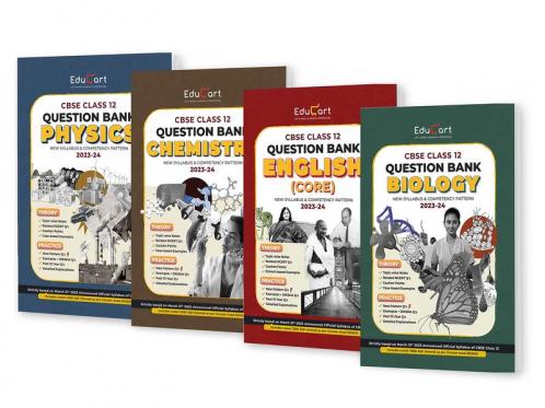 (OLD) Educart CBSE Class 12 Question Bank 2023-24 PHYSICS CHEMISTRY BIOLOGY & ENGLISH (For 2024 Exam)